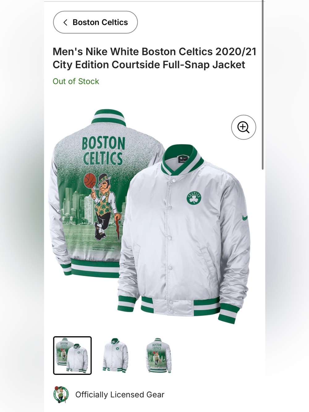 Boston Celtics City Edition Courtside Men's Nike NBA Jacket